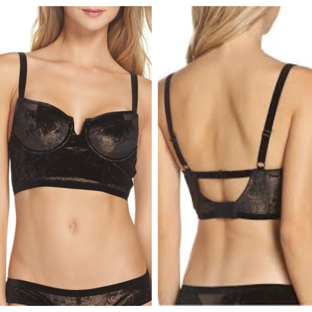 Free People Camille Underwire Longline Bra…